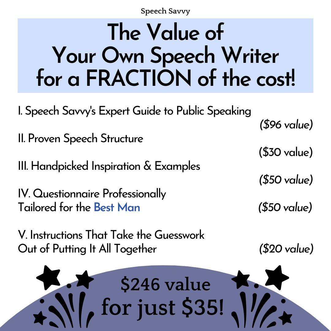 Time-Tested Best Man Speech Template