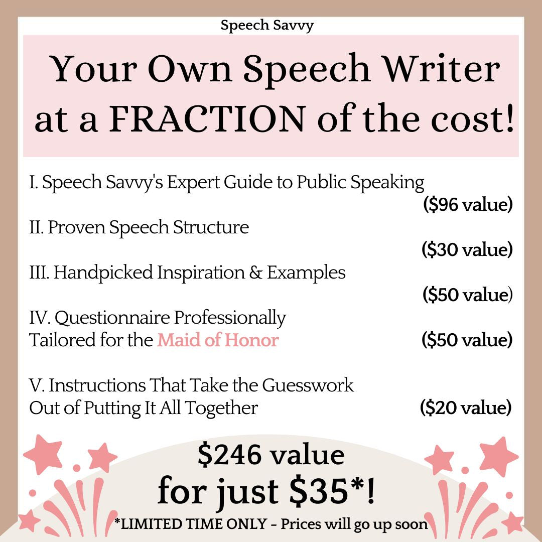 Proven Maid of Honor Speech Template