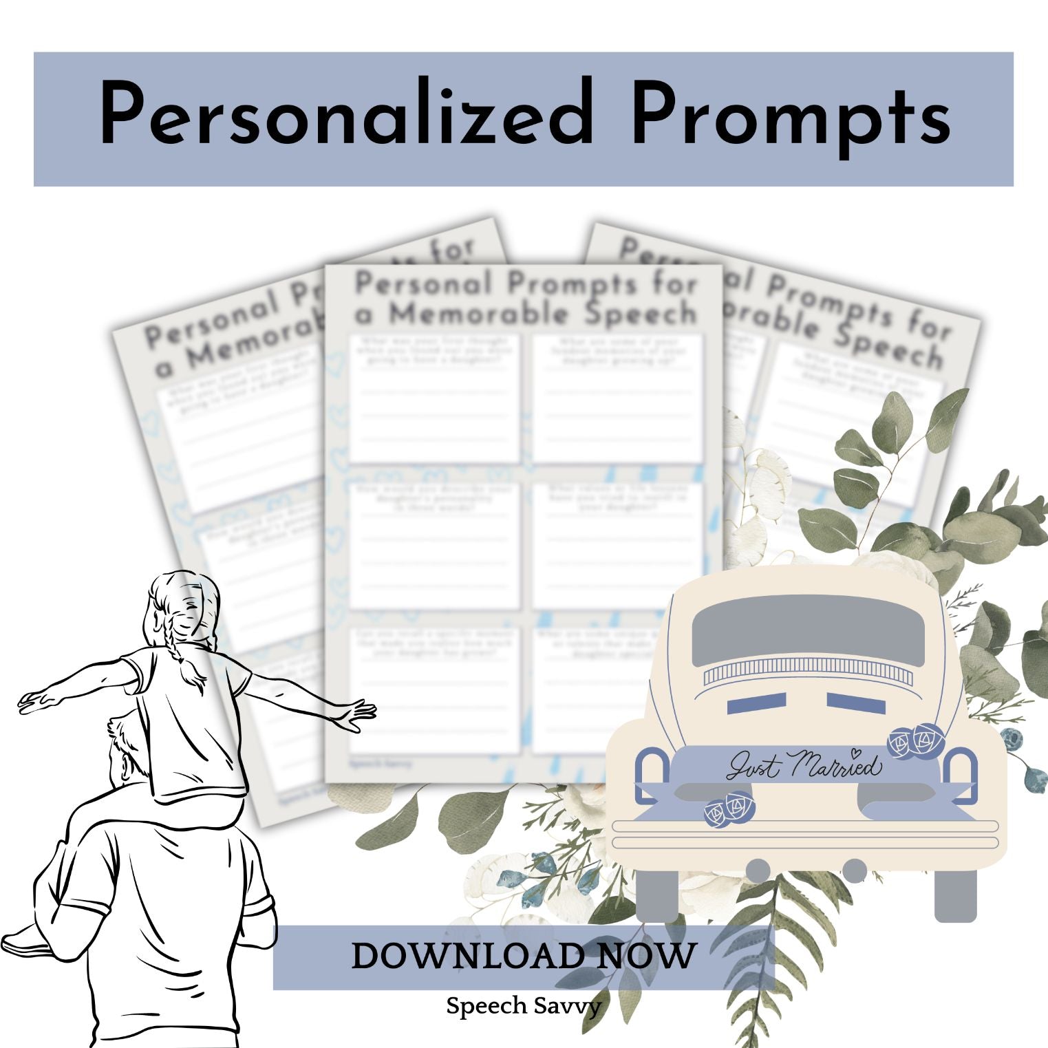 father of the bride personal prompts for wedding speech writing