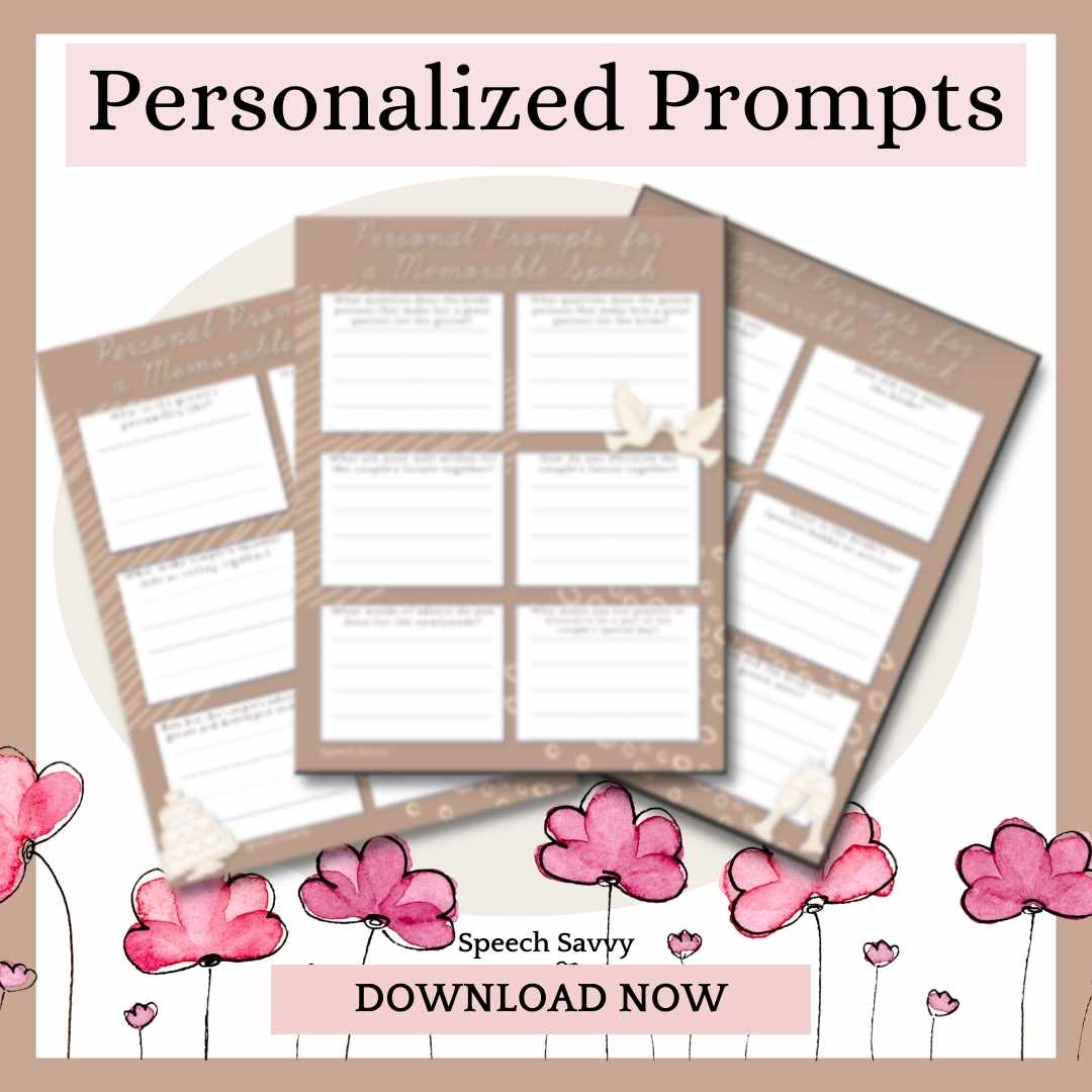 personal prompts for maid of honor speech