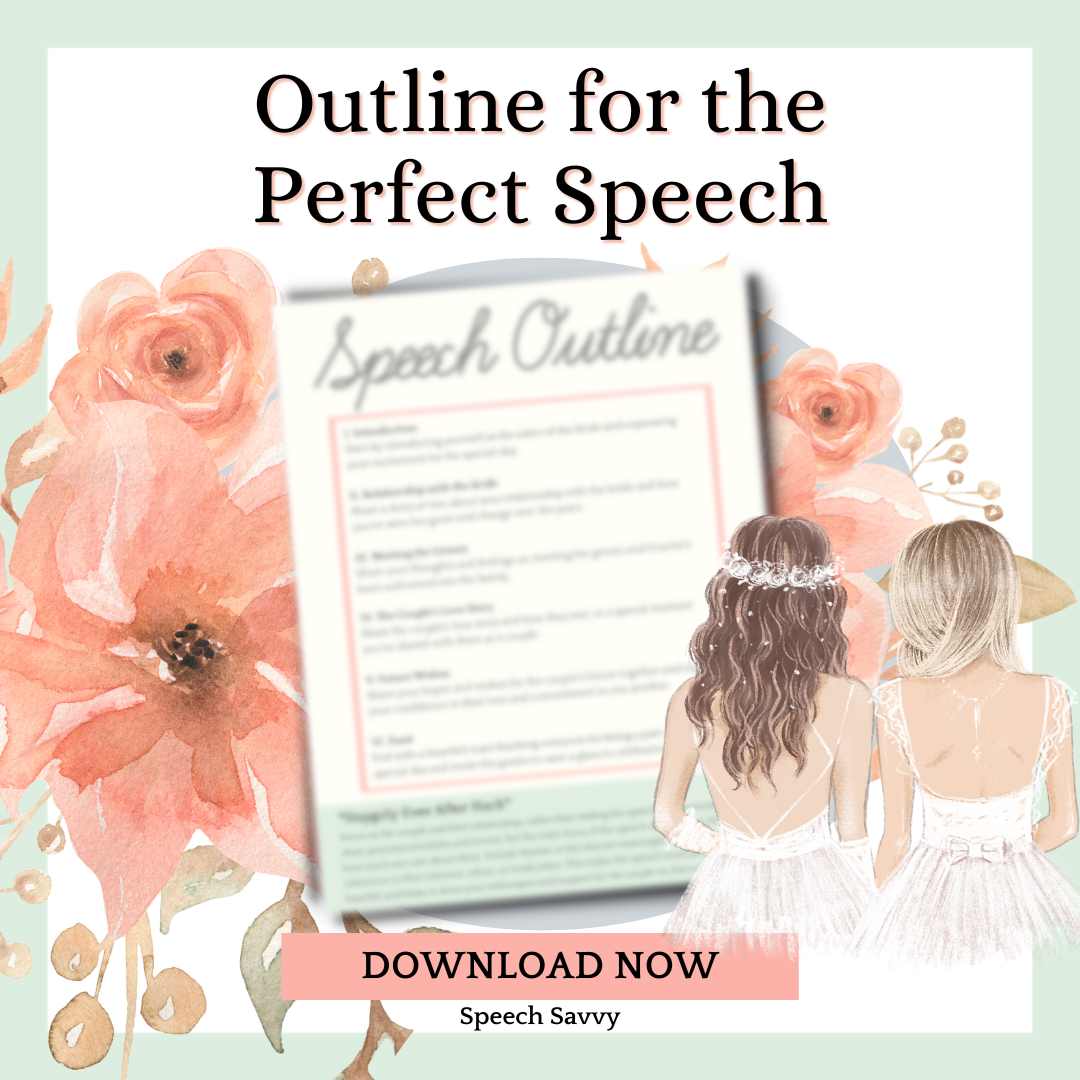 sister maid of honor speech outline